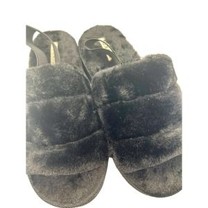 Torrid Size 13 WW Women Fuzzy Platform Sandals Slip-on Ankle Strap